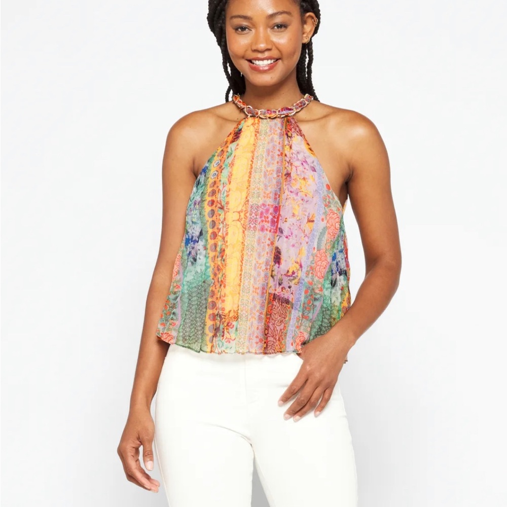 Alice + Olivia Multicolor Halter Tank Top